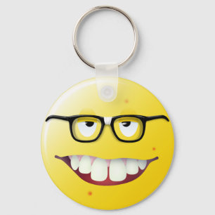 Nerd Face Keychain