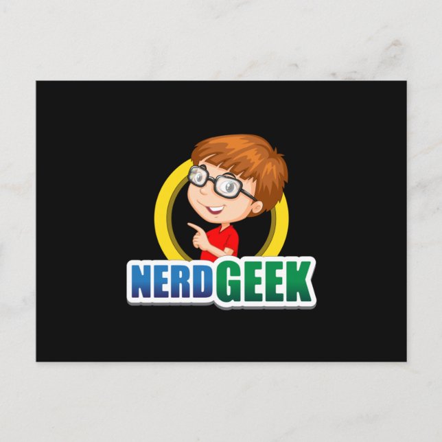 Nerd Geek Science Math Computer Funny Gift Idea Postcard (Front)