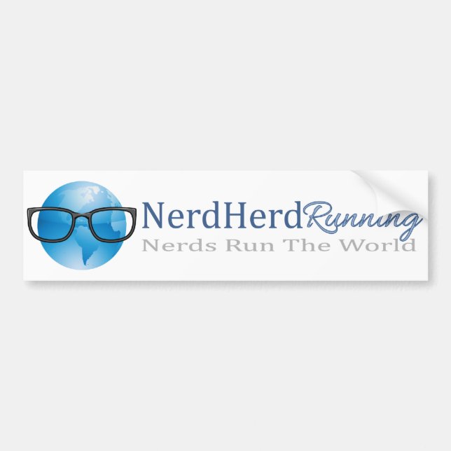 Nerd Herd Running Bumper Sticker (Front)