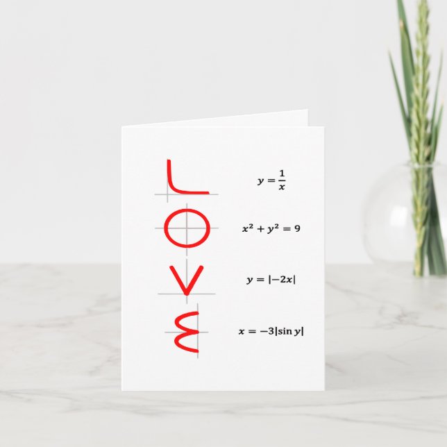Nerd Humour | Math and Science Geek Love Graph Holiday Card (Front)