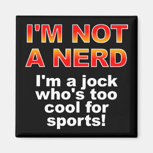 Nerd Jock Funny Fridge Magnet Refrigerator