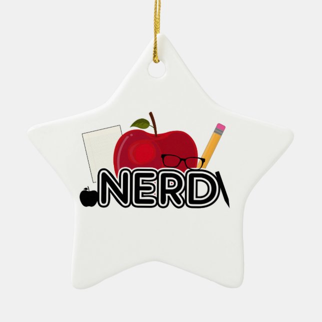 Nerd - Logo Ceramic Ornament (Front)