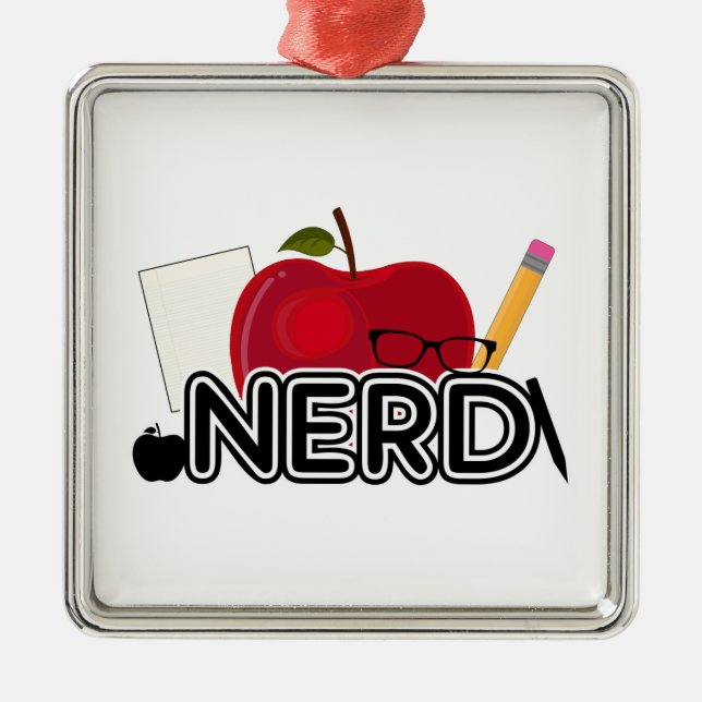 Nerd - Logo Metal Ornament (Front)
