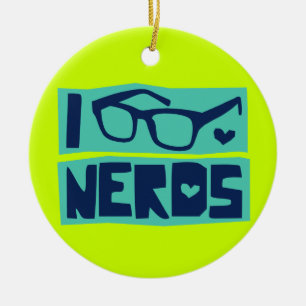 Nerd Love Ceramic Ornament