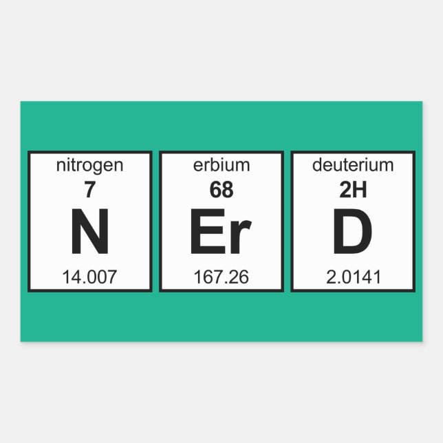 NErD Periodic Table Sticker (Front)