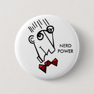 Nerd power 2 inch round button
