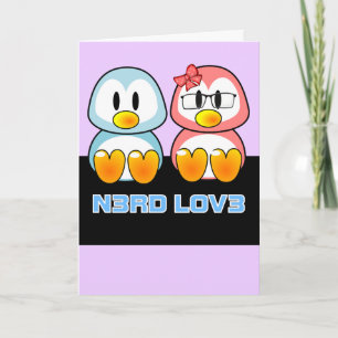 Nerd Valentine: Computer Geek Leet Speak Love Holiday Card
