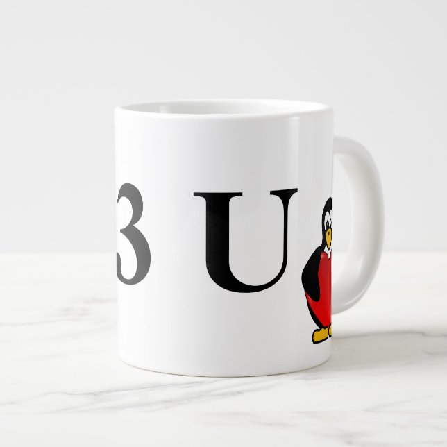 Nerd Valentine: This is how geeks say I love you Large Coffee Mug (Front Right)