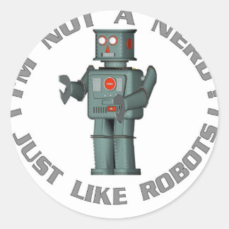 NerdBot Classic Round Sticker