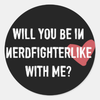 Nerdfighter Like: Black Classic Round Sticker