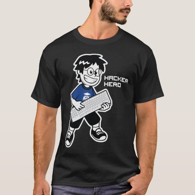 Nerdson Hacker Nerd - official Product Hacktoon T-Shirt (Front)