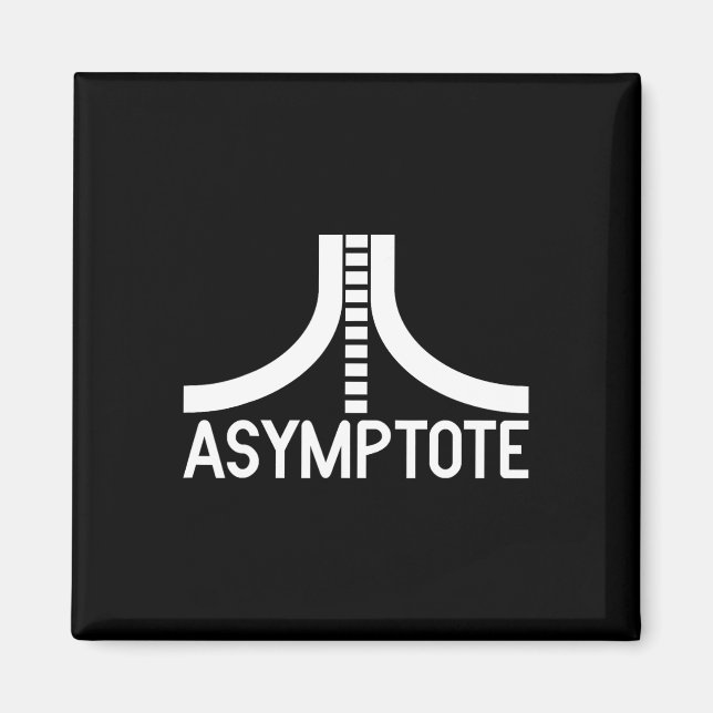 Nerdy Asymptote Retro Video Game Player Math Teach Magnet (Front)
