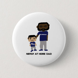 Nerdy at Home Dad Button