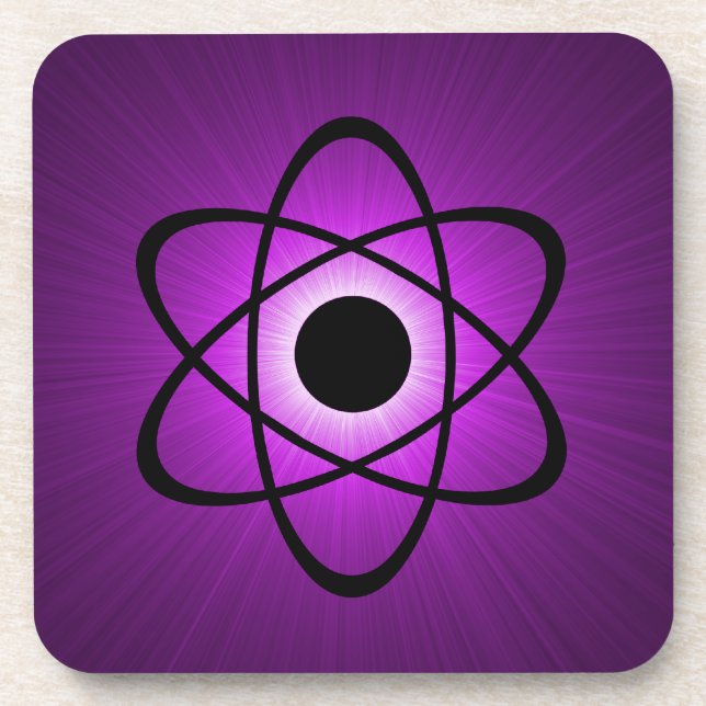 Nerdy Atomic Coaster Set, Purple (Front)