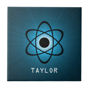 Nerdy Atomic Tile, Blue Tile