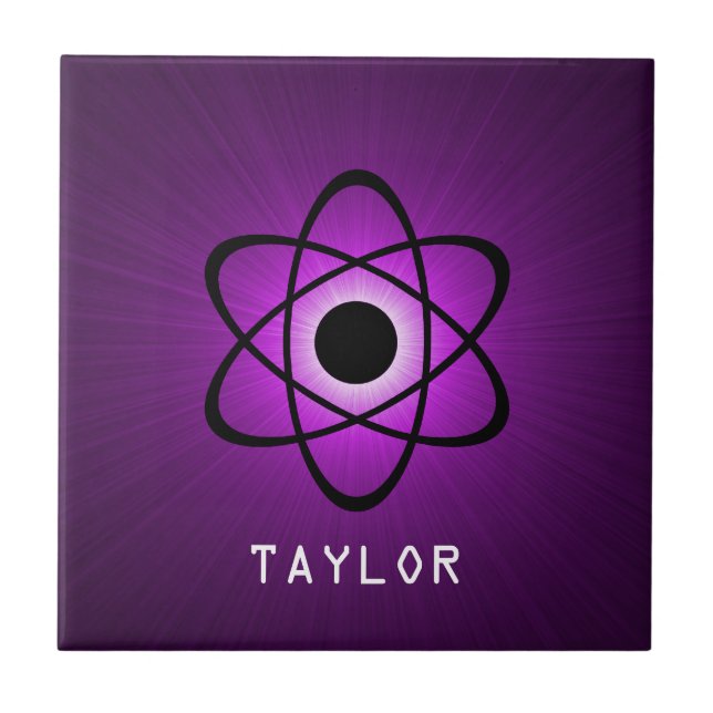 Nerdy Atomic Tile, Purple Tile (Front)