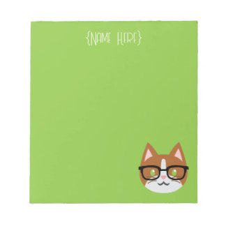 Nerdy Cat Bicolor Notepad