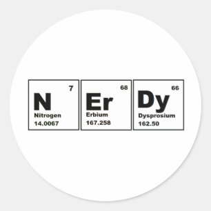 Nerdy Chemistry Product! Classic Round Sticker