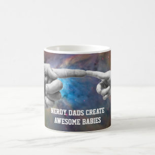 nerdy dads create awesome babies mug
