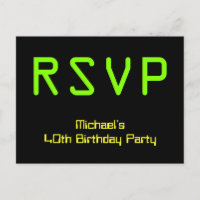 Nerdy, Digital Style & Techie "RSVP" Postcard