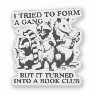 Nerdy Forest Animals Reading Club Illustration