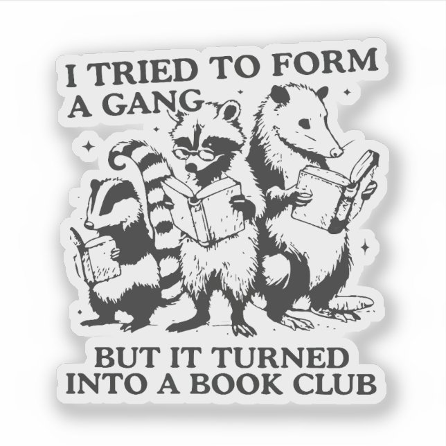 Nerdy Forest Animals Reading Club Illustration (Front)
