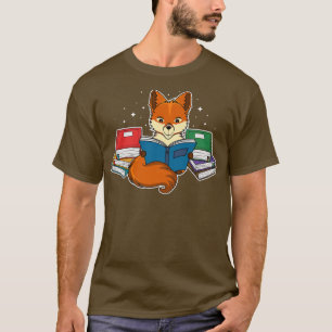 Nerdy Fox Book, Funny Animal Lover For Men Women,  T-Shirt