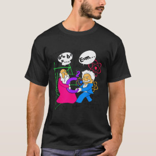Nerdy Funny Pythagoras Fighting Over C Squared Mat T-Shirt