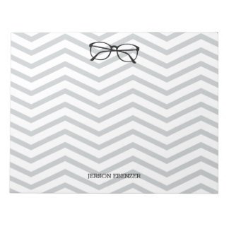 Nerdy Geekery Personalized Chevron Notepad