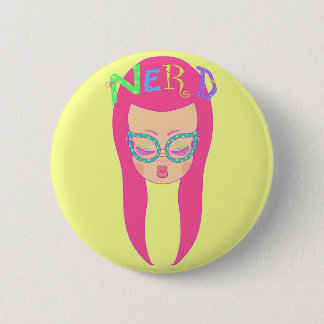 Nerdy Girl 2 Inch Round Button