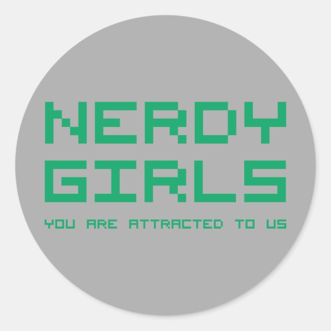 Nerdy Girls 2 Classic Round Sticker (Front)