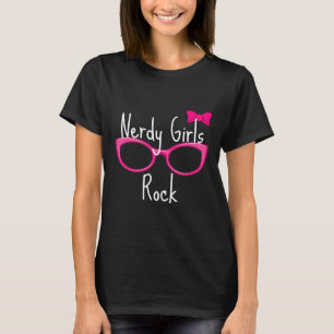 Nerdy Girls Rock T Shirt Gamer Geek Chic Fun Cute