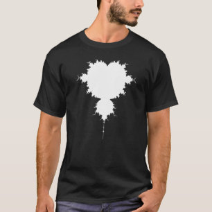 Nerdy Mandelbrot White Fractal Chaos Physics Math  T-Shirt
