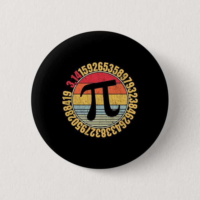 Nerdy Math Pi Symbol Mathlete  2 Inch Round Button (Front)