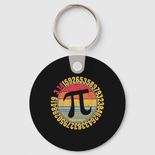 Nerdy Math Pi Symbol Mathlete  Keychain