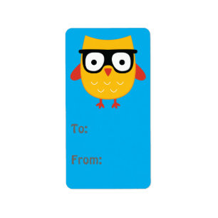 Nerdy Owl Gift tag