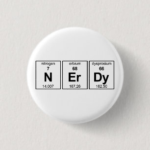 NErDy Periodic Table 1 Inch Round Button