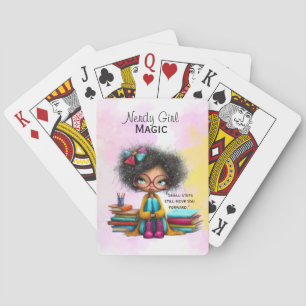Nerdy Smart Girl Motivational Playing Cards