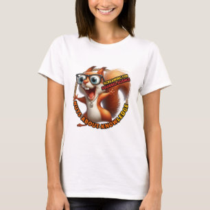 Nerdy Squirrel Circle Emblem Shirt