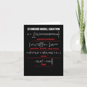 Nerdy Standard Model Equation – Gift For Physics2  Card