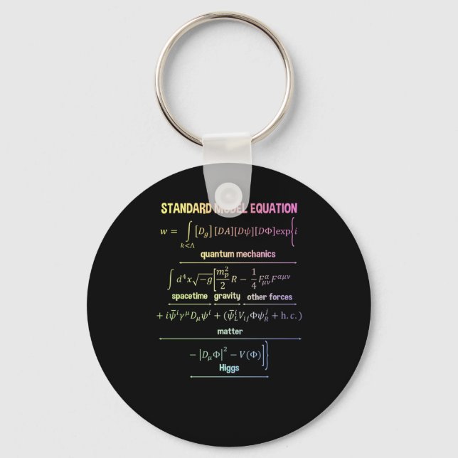 Nerdy Standard Model Equation – Gift For Physics  Keychain (Front)
