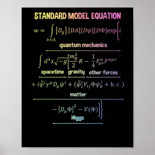Nerdy Standard Model Equation – Gift For Physics Poster