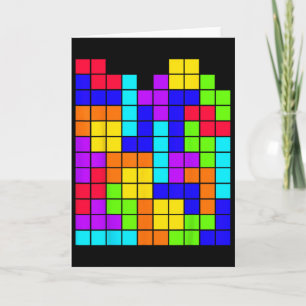 Nerdy Tetrominoes Block Puzzle Video Game Math Tea Card