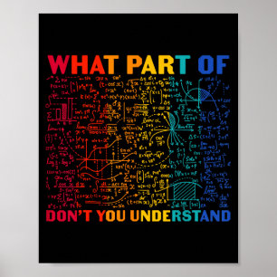 Nerdy What Part Of Math Dont You Understand Algebr Poster