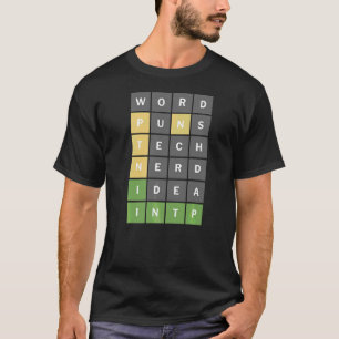 Nerdy Word Puzzle Game For Intp Word Nerds T-Shirt