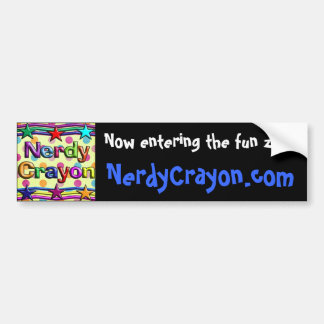 NerdyCrayon.com Blue bumper sticker