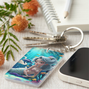 Nerina – The Gentle Mermaid of Coral Dreams.  Keychain