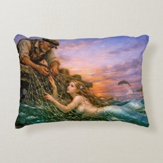 Nerithea and the Moral Catch - Fisherman’s Dilemma Accent Pillow