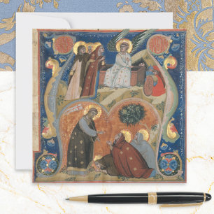 Nerius Manuscript Illumination Vintage Art Easter Holiday Card