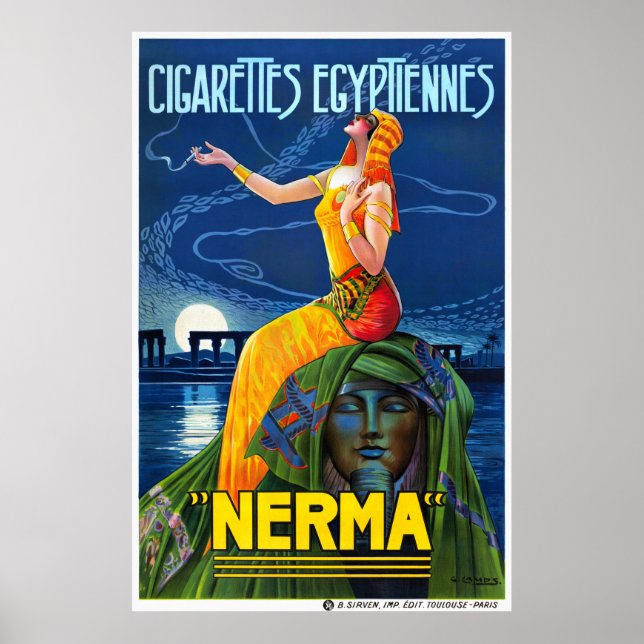Nerma France Affiche publicitaire Vintage restauré (Devant)
